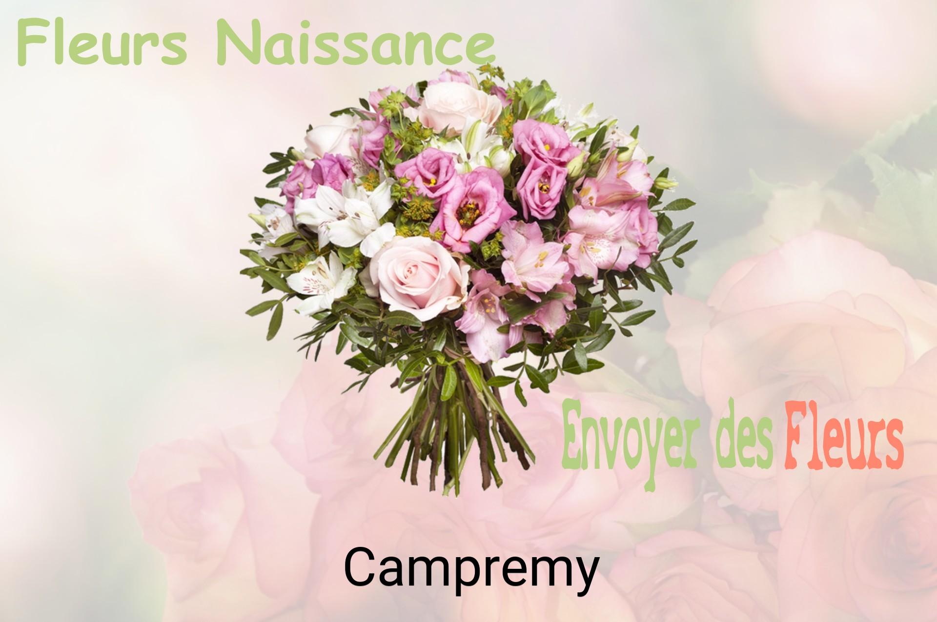 Bouquet de fleurs de naissance livré à Campremy